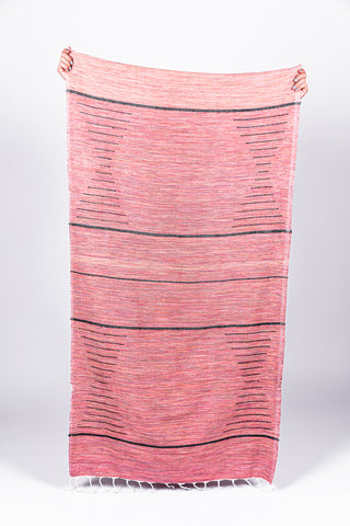 Heather pink beach blanket