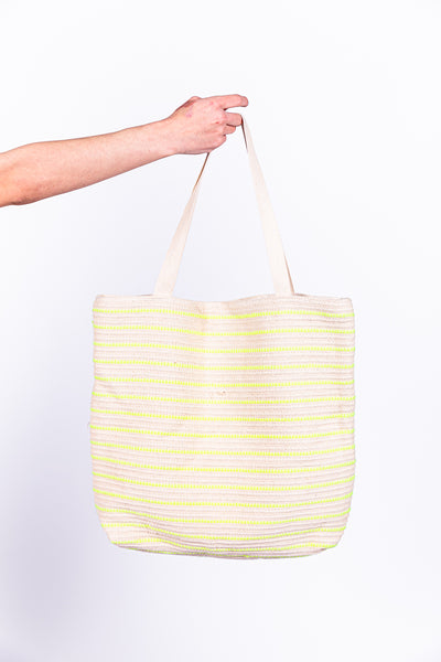 Weaved cotton beach bag