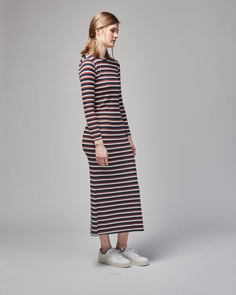 Soso dress in brown stripes