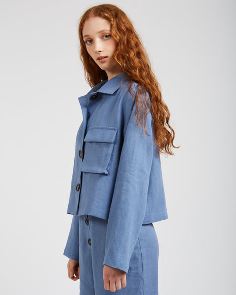 Apollonia jacket in soft blue
