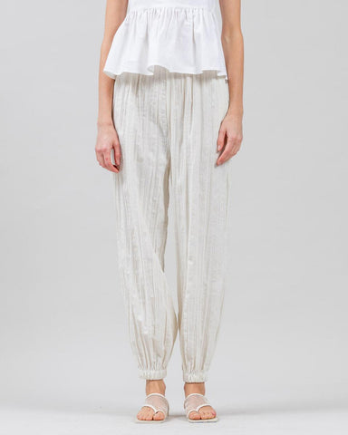 Libra cotton poplin pants in white