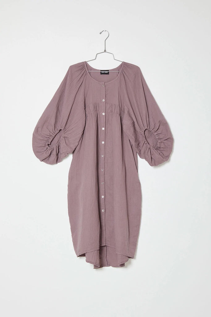 Maeve dress in plum truffle