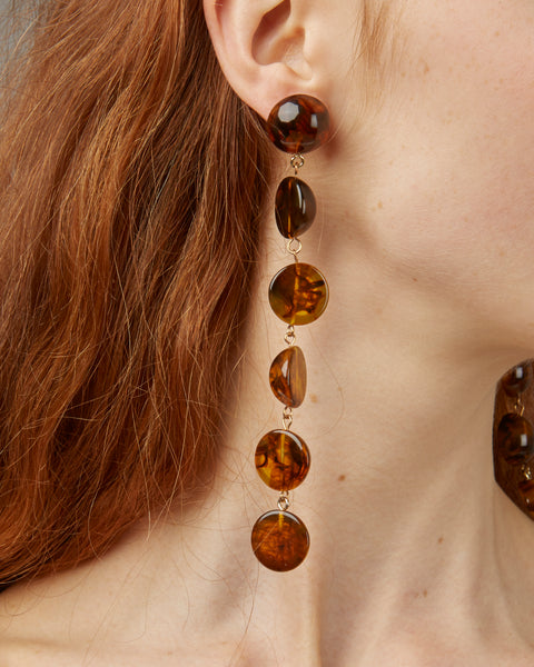 Tallulah earrings in amber
