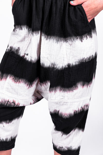 Kiko pants in Shibori dye