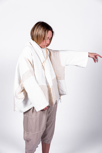 Kimono jacket 5 layers in Kinari white