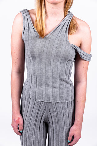 Adler tank merino wool in billow grey