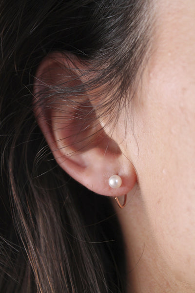 Tiny Pearls Hoops Earrings - Founders & Followers - Lumo - 2