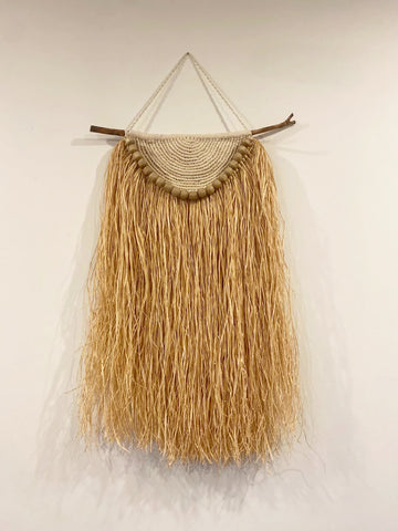 Crochet and raffia Wall hanging