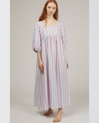 Mardi dress in tricolored stripes
