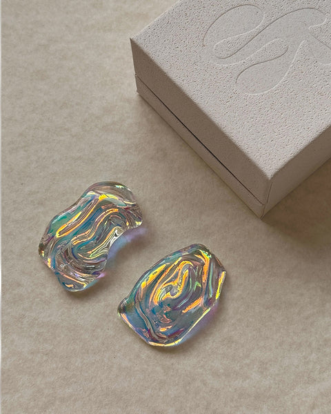 OSTRA GLASS EARRINGS in sunset