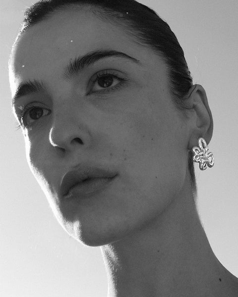 PSYCHEDELIA SMALL SILVER EARRINGS