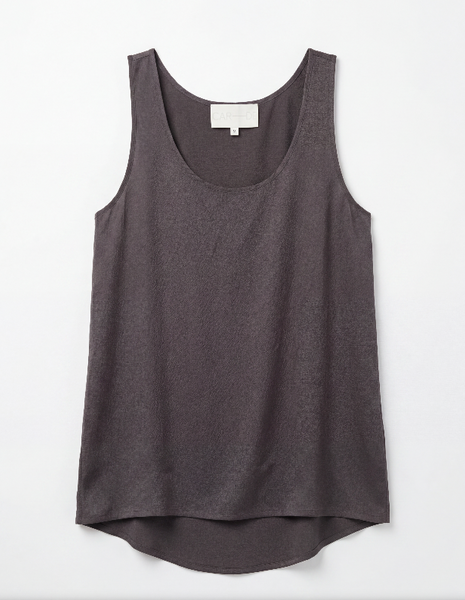 Silk Tank Top in Smoke