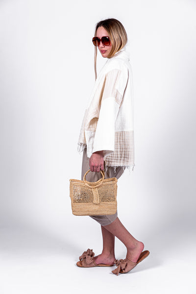 Rectangular box wicker bag