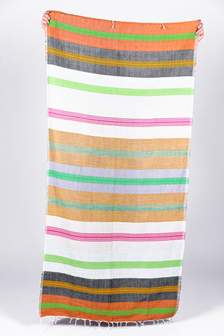 Multicolore striped beach blanket