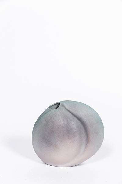 Vintage blue round vase