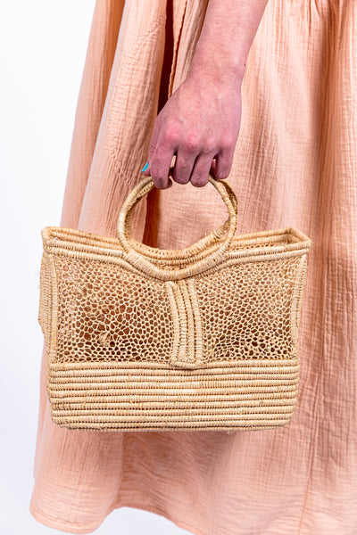 Rectangular box wicker bag