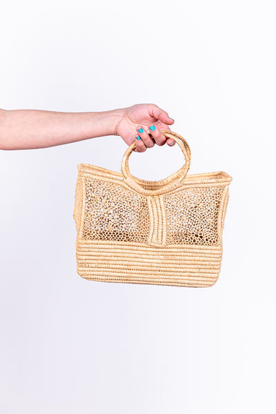 Rectangular box wicker bag