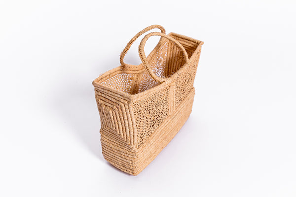 Rectangular box wicker bag