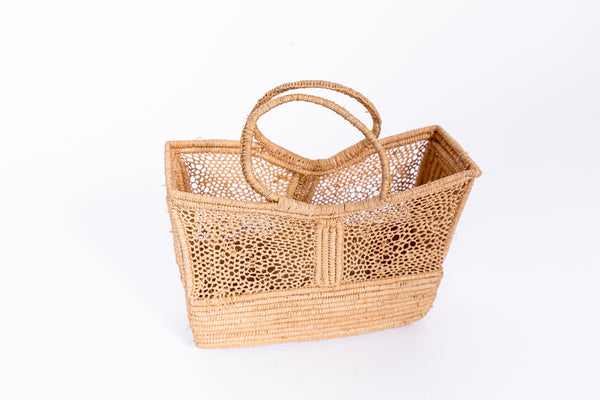 Rectangular box wicker bag