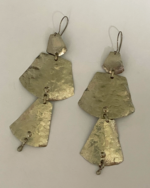 Silver charm earrings