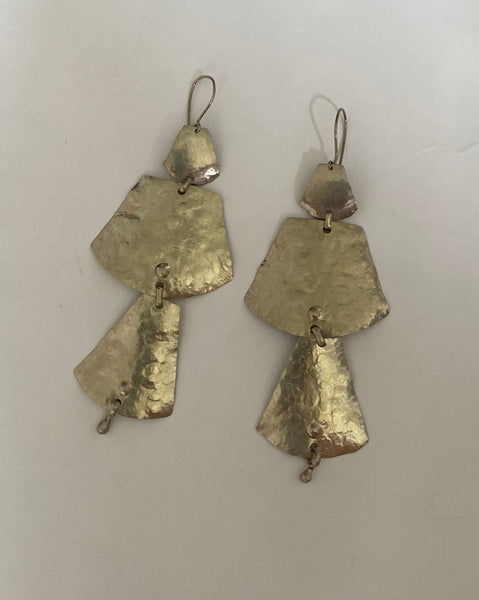 Silver charm earrings