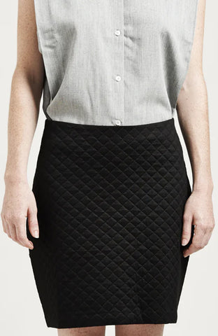 Jam quilted Skirt in Black