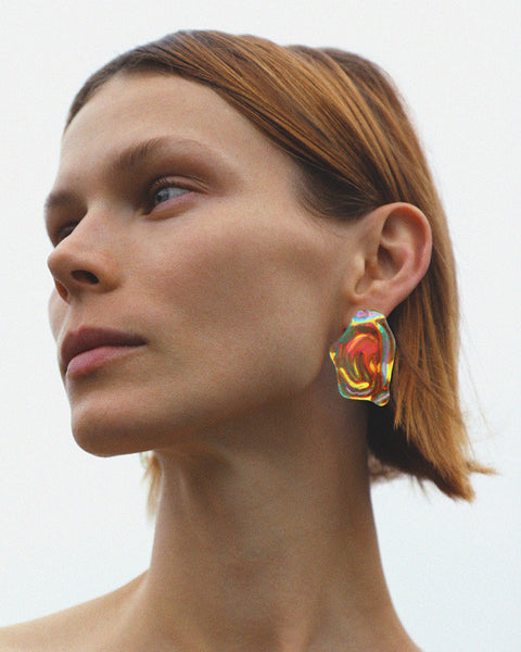 OSTRA GLASS EARRINGS in sunset