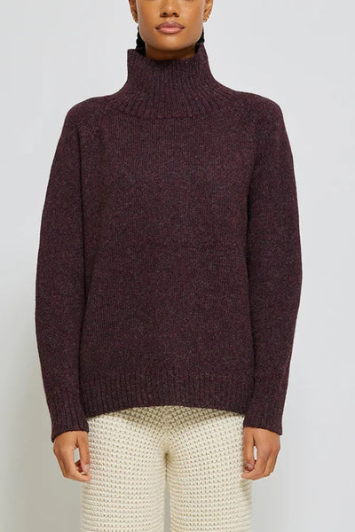 Vasilisa alpaca sweater in aubergine