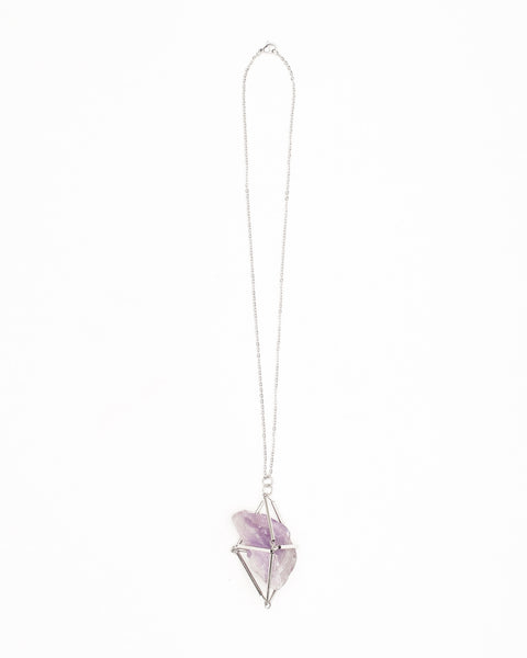 Brazilian Amethyst Cage Necklace - Founders & Followers - Casa del Mano - 2