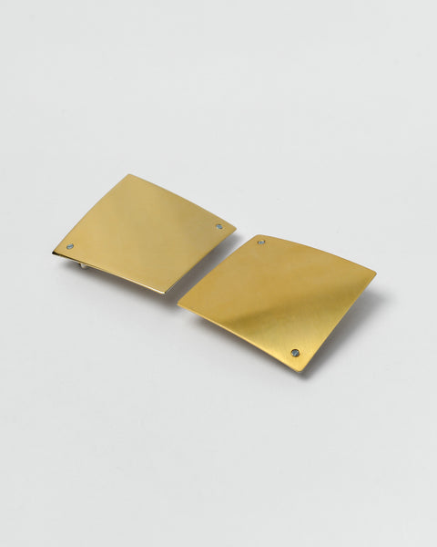Barrette lozenge 084 in matte gold