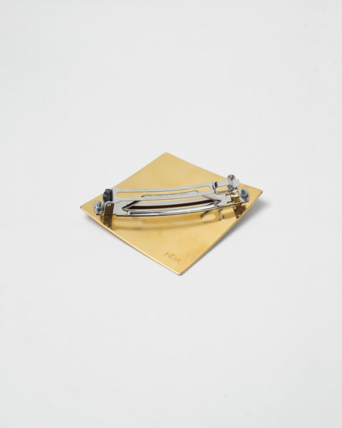Barrette lozenge 084 in matte gold