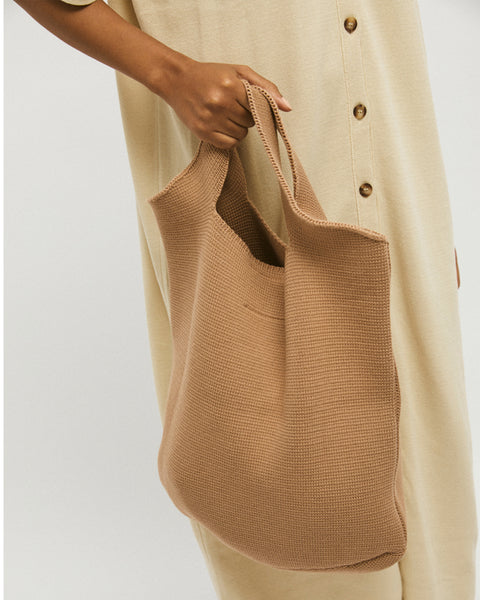 Germana knitted bag in brown