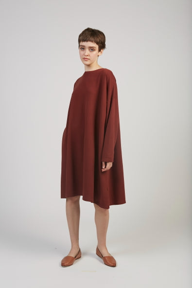 Simona sweatshirt tunic dress in maroon