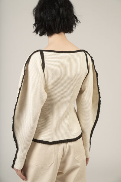Nova sweater in Ivory & black