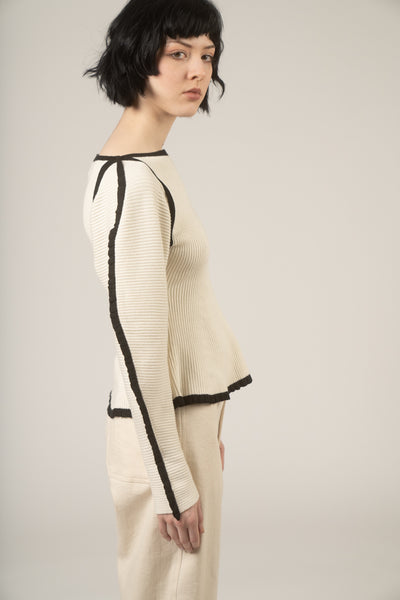 Nova sweater in Ivory & black