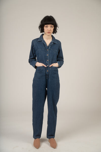 Tia coverall in medium denim