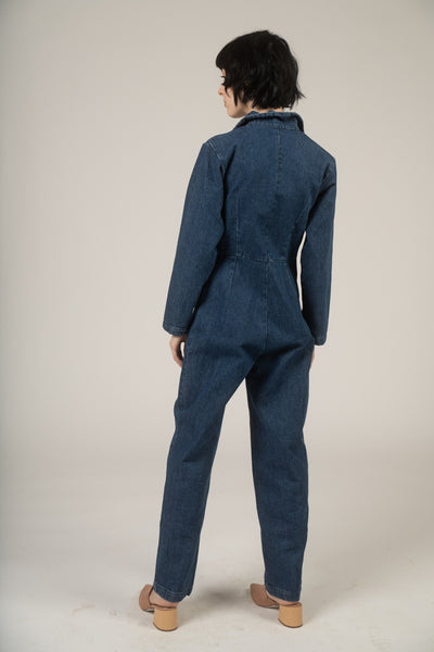 Tia coverall in medium denim