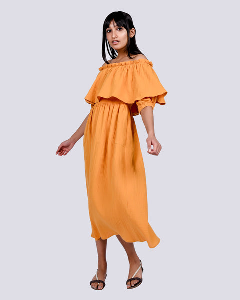 Otto dress in saffron