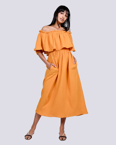 Otto dress in saffron