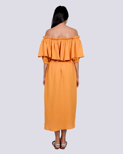 Otto dress in saffron