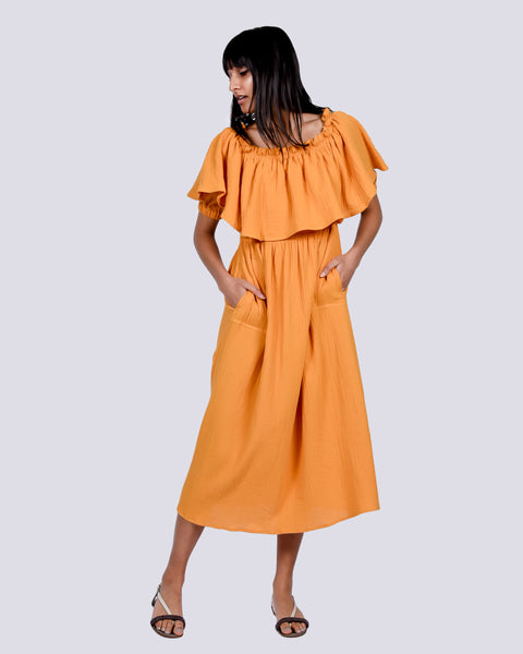 Otto dress in saffron