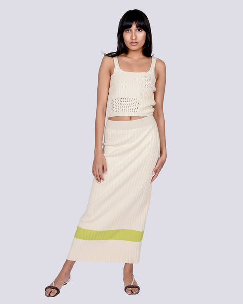 Elvia knit skirt in beige