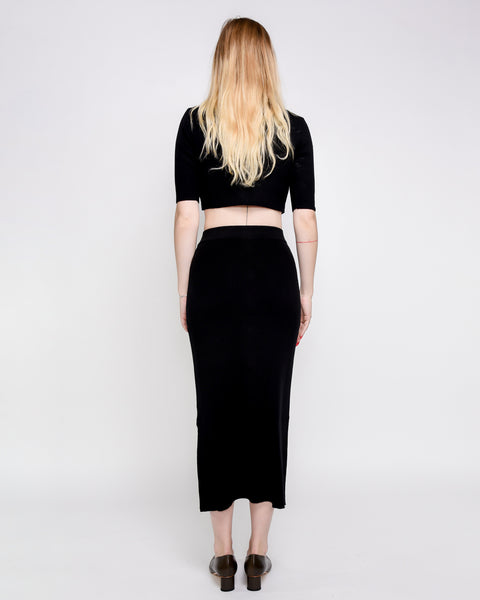 Mafi knit cropped top in black