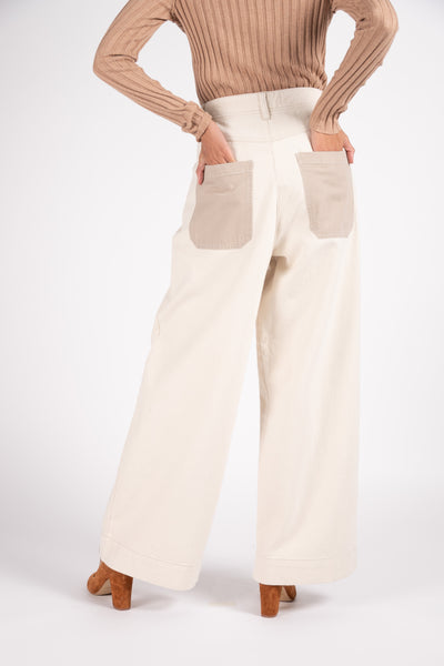 Wilder utility jeans in Ivory