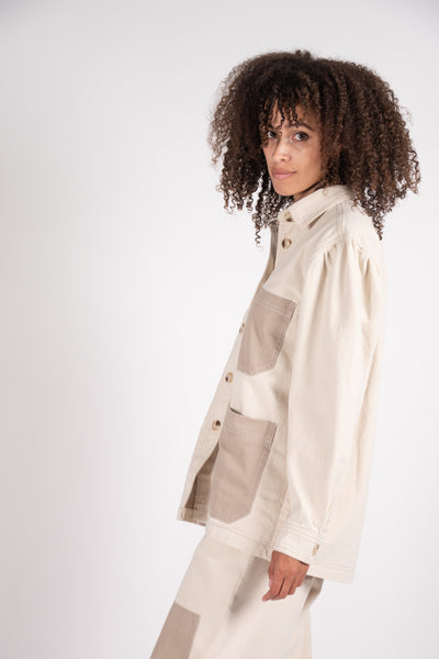 Chore cotton coat in Ivory