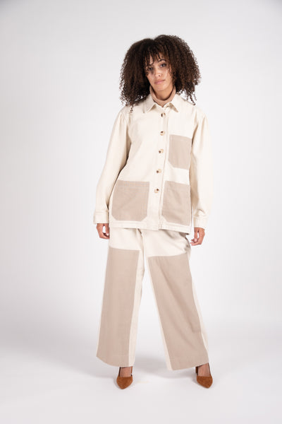 Chore cotton coat in Ivory