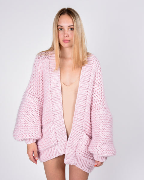 Pocket cardigan in pink