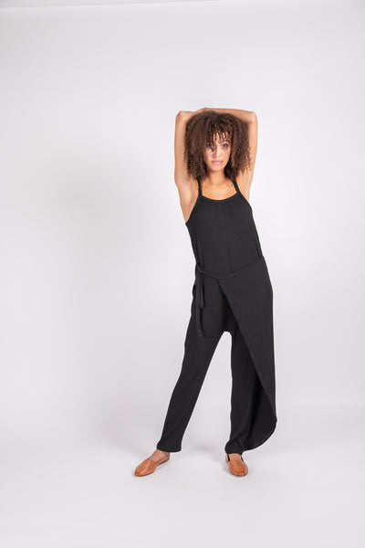 Lina black knit jumpsuit