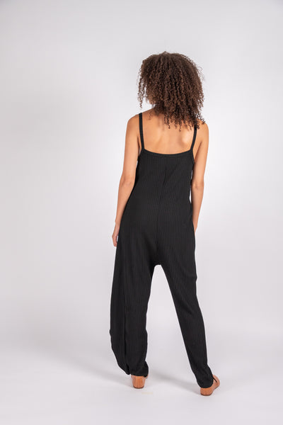 Lina black knit jumpsuit