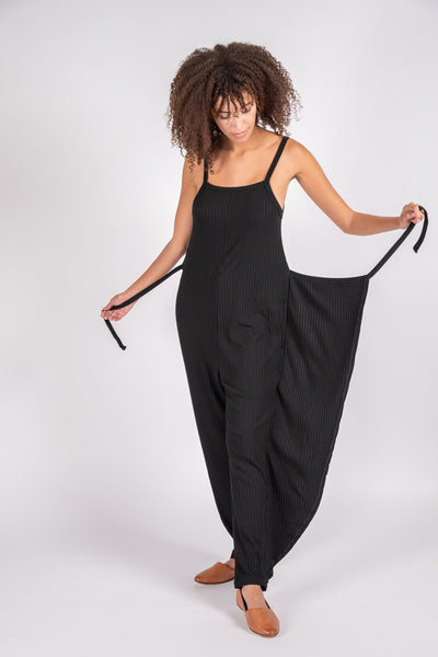 Lina black knit jumpsuit